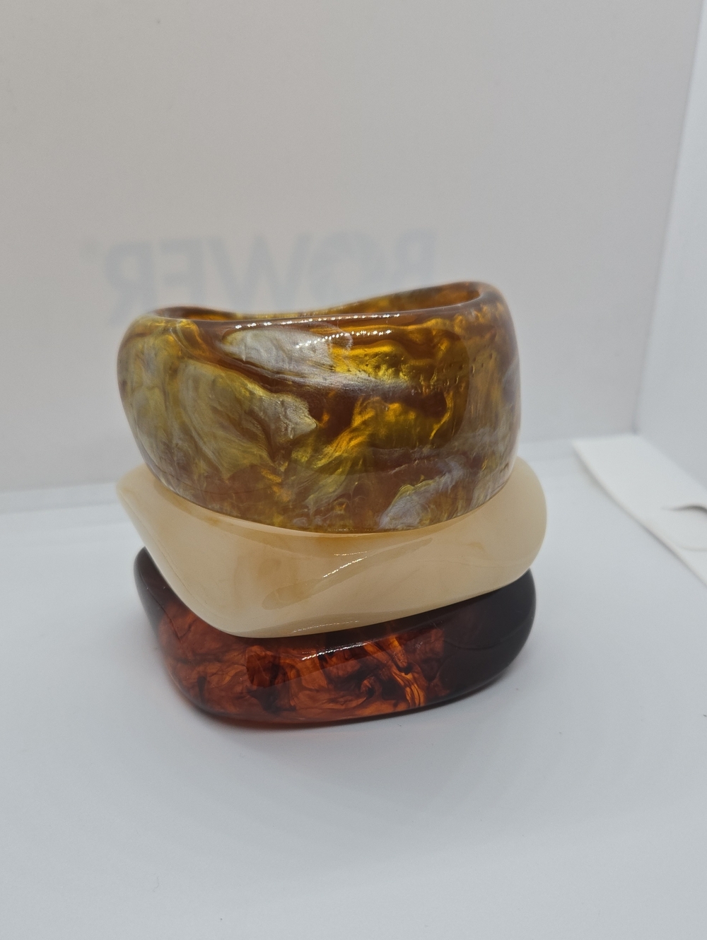 3 Piece Acrylic Bangle Bracelet Set